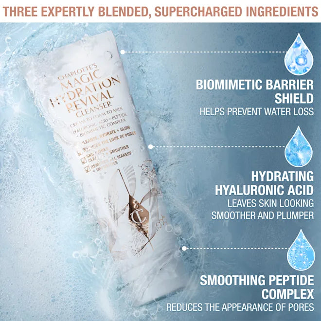 CHARLOTTE TILBURY'S MAGIC HYDRATION REVIVAL CLEANSER 120 ML