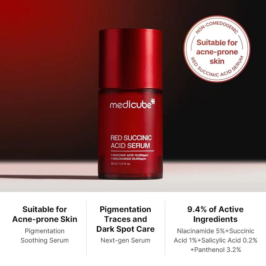 Medicube - Red Succinic Acid Serum(AHA+BHA+Succinic Acid) 40g