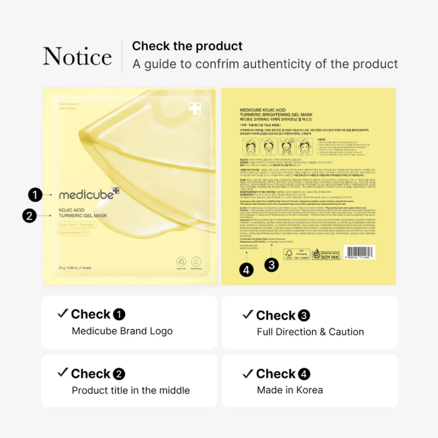 Medicube Kojic Acid Turmeric Brightening Gel Mask