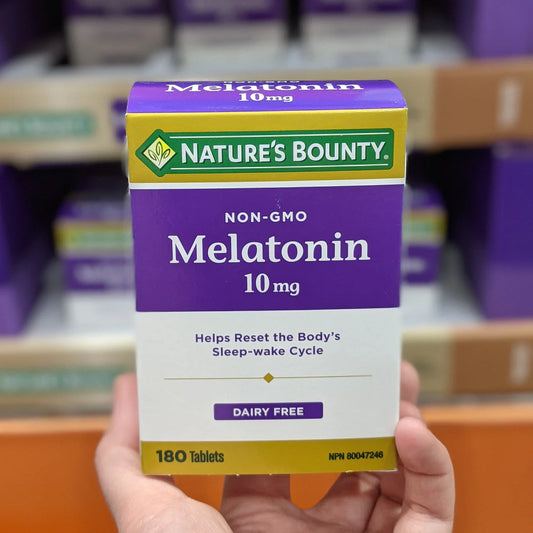 Nature's Bounty -Melatonin 10 mg Tablets- 100% Drug-Free Sleep Aid, 180 Tablets