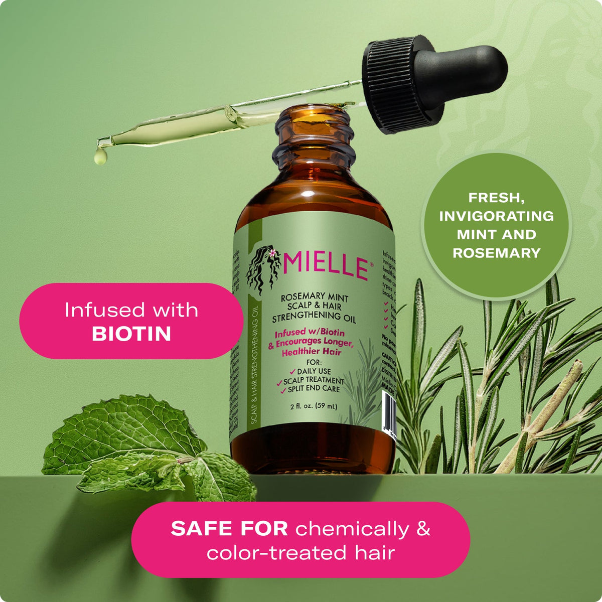 Mielle Rosemary Mint Light Scalp & Hair Strengthening Oil