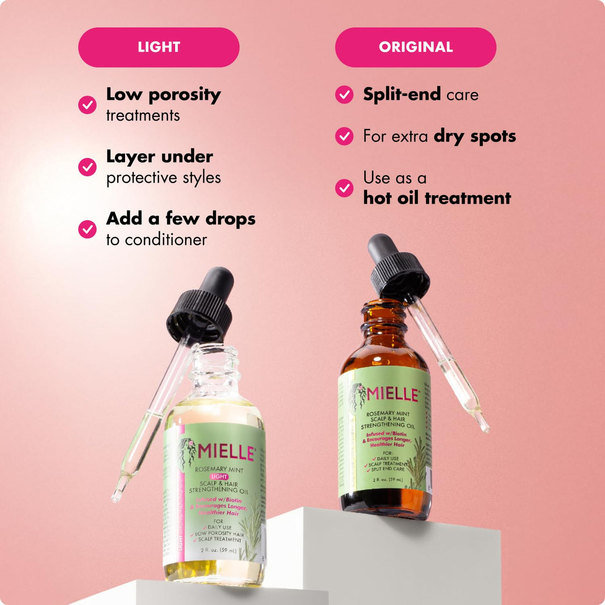 Mielle Rosemary Mint Light Scalp & Hair Strengthening Oil