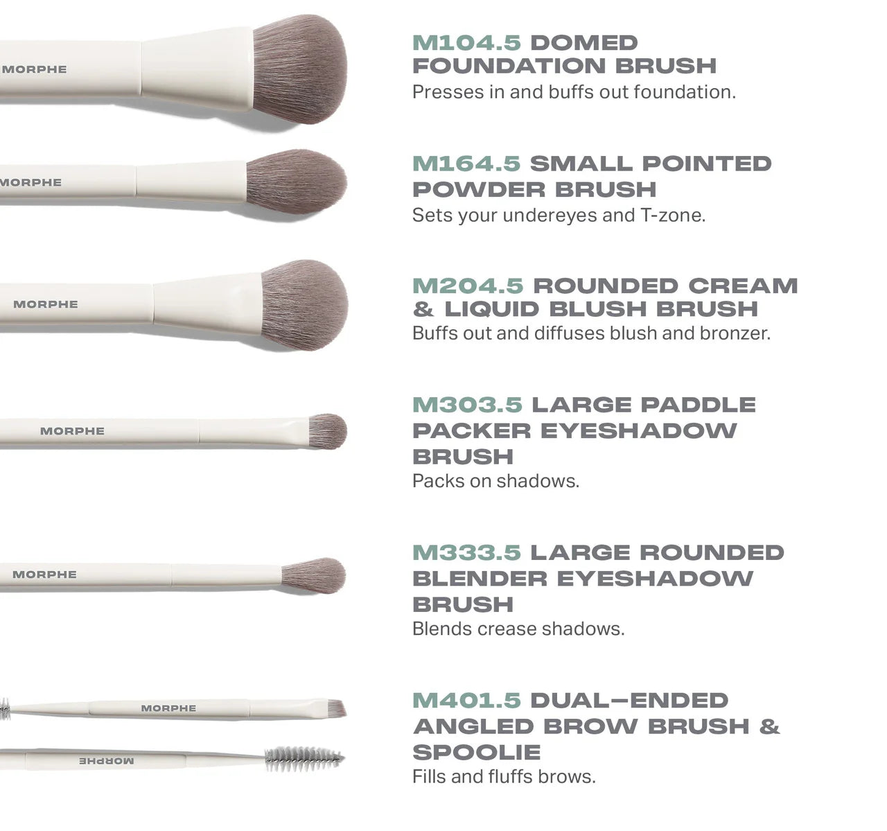 Morphe Along For The Glide 6-Piece Travel Brush Set