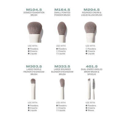 Morphe Along For The Glide 6-Piece Travel Brush Set