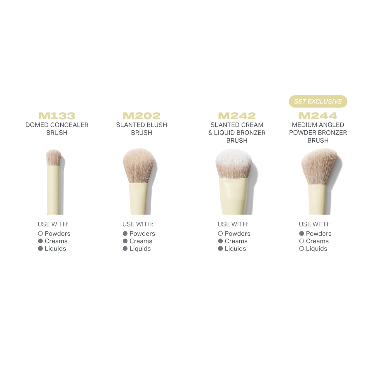 Morphe Buttery Blends 4-Piece Face Brush Set