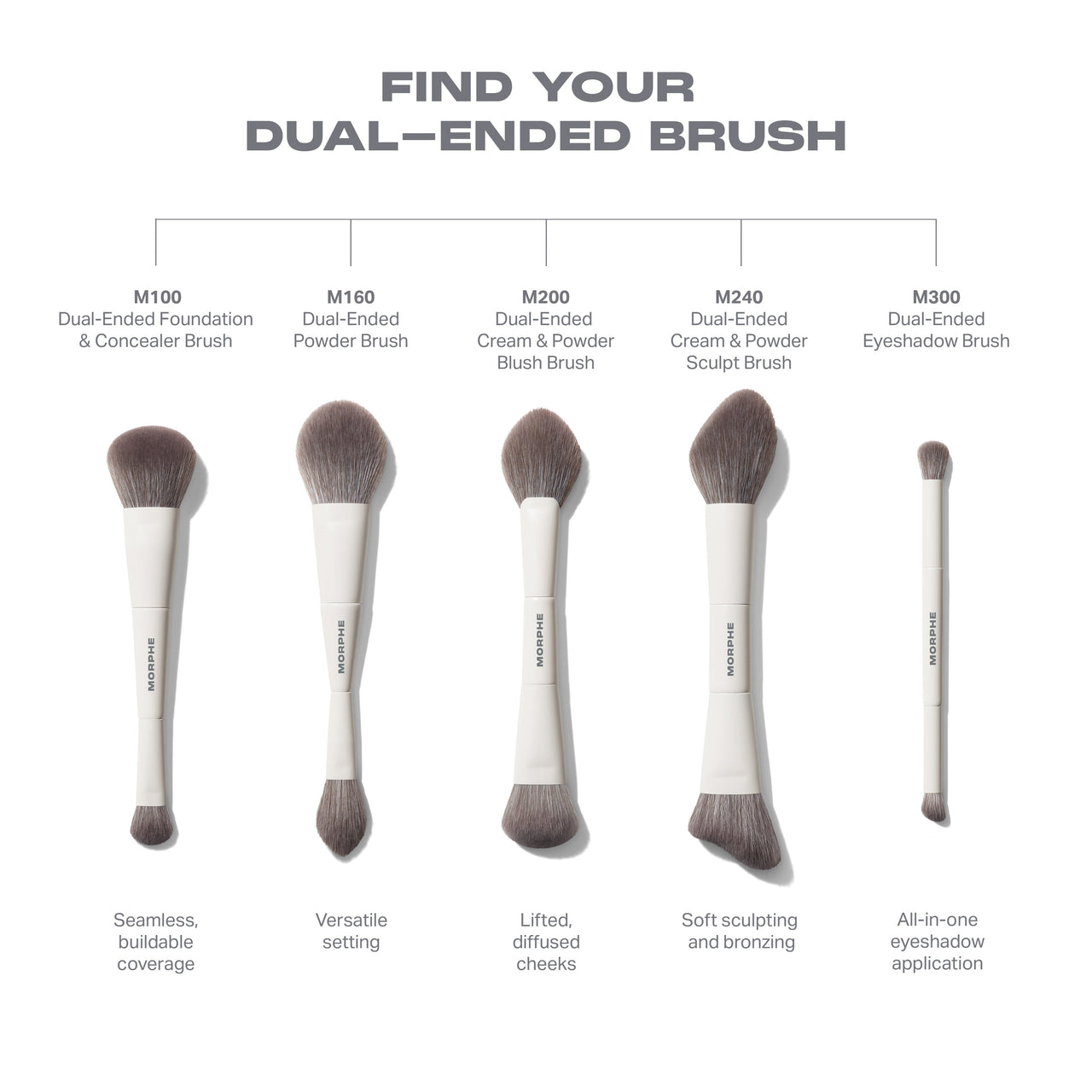 Morphe M100 Dual-Ended Foundation & Concealer Brush