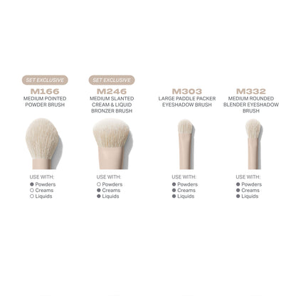 Morphe Oat Latte 5-Piece Face & Eye Brush Set