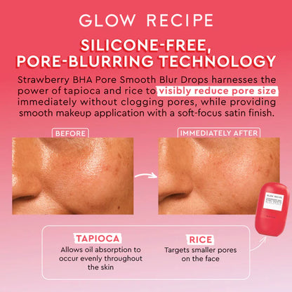 Glow Recipe | Strawberry BHA Pore-Smooth Blur Drops