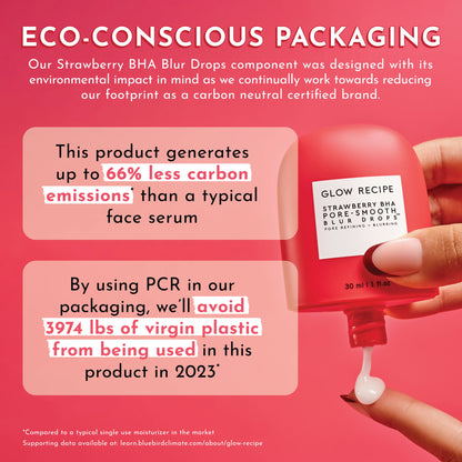 Glow Recipe | Strawberry BHA Pore-Smooth Blur Drops