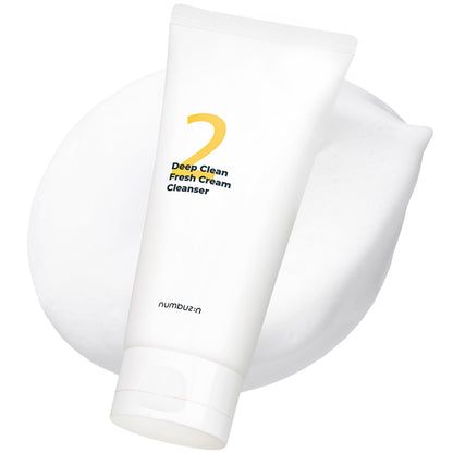 Numbuzin-No.2 Cleansing Foam-Deep Clean Fresh Cream Cleanser-4.05 fl. oz