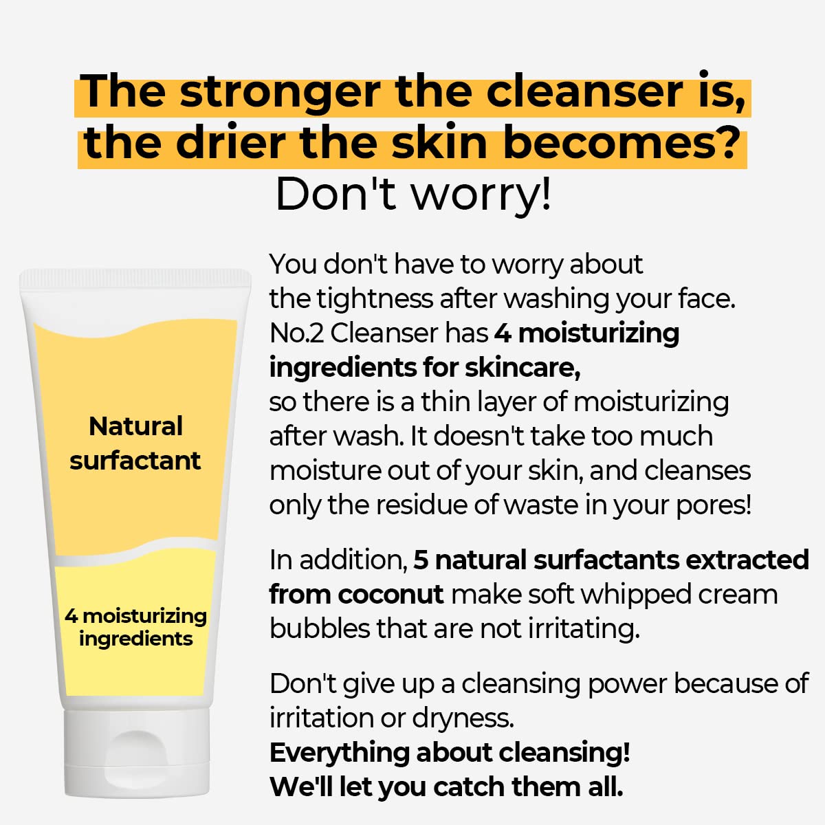 Numbuzin-No.2 Cleansing Foam-Deep Clean Fresh Cream Cleanser-4.05 fl. oz