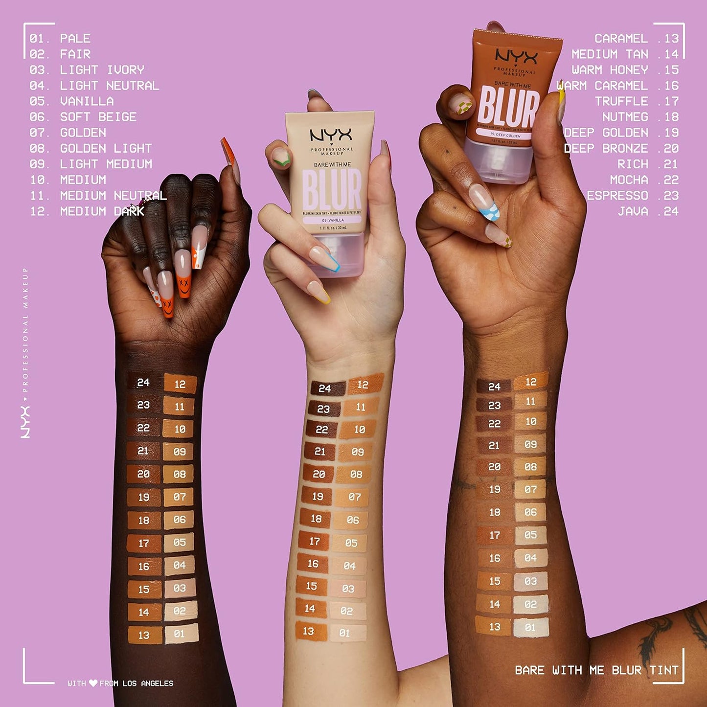 NYX-PROFESSIONAL MAKEUP Bare With Me Blur Skin Tint Foundation 1.01 Fl Oz