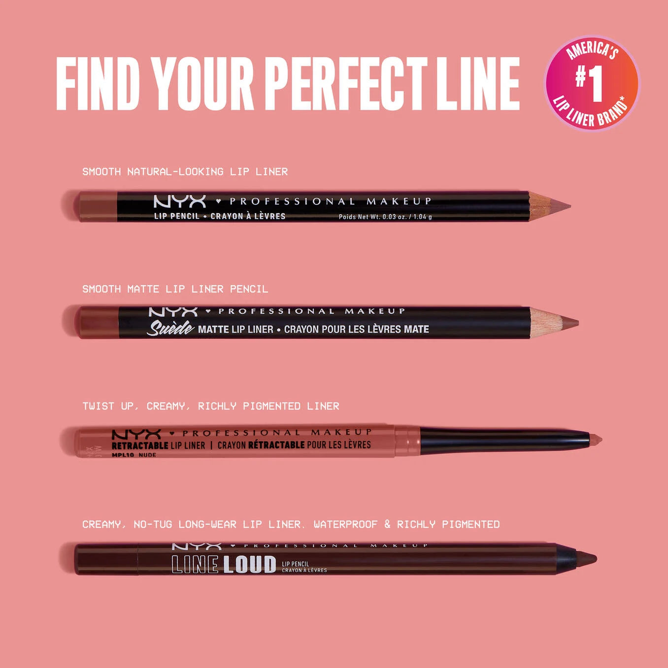 NYX Cosmetics - Slim Lip Pencil Creamy Lip Liner