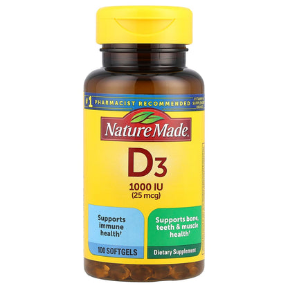 Nature Made Vitamin D3 1000 IU (25 mcg) Vitamin D Supplement