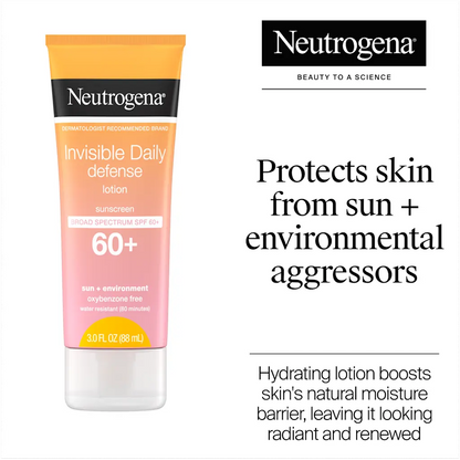 Neutrogena Invisible Daily Defense Sunscreen Lotion SPF 60+