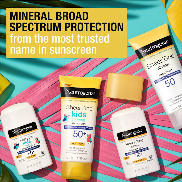 Neutrogena Sheer Zinc Mineral Sunscreen Broad Spectrum SPF 50