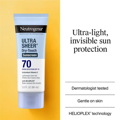 Neutrogena Ultra Sheer Dry-Touch Sunscreen Broad Spectrum SPF 70