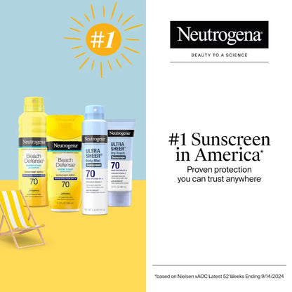 Neutrogena Ultra Sheer Dry-Touch Sunscreen Broad Spectrum SPF 70