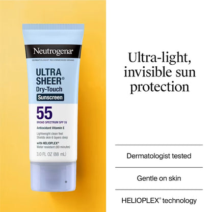 Neutrogena Ultra Sheer Dry-Touch Sunscreen Broad Spectrum SPF 55