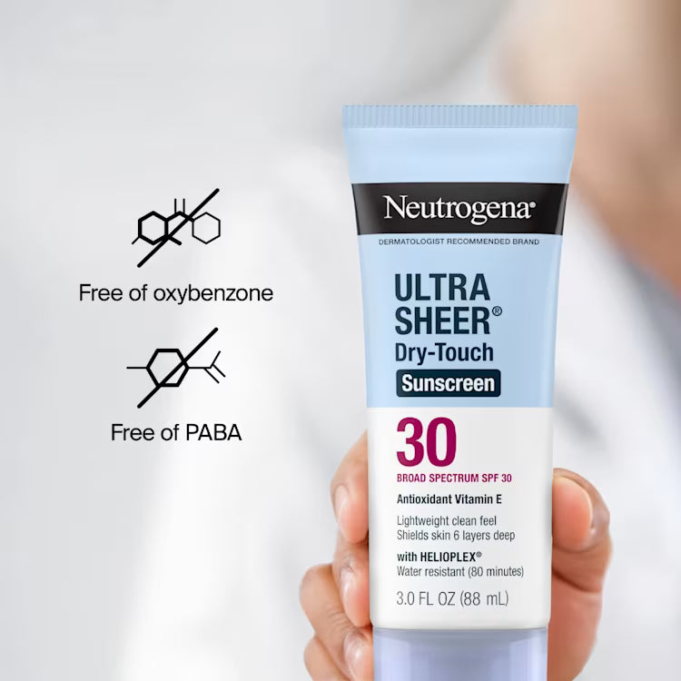 Neutrogena Ultra Sheer Dry-Touch Sunscreen Lotion Broad Spectrum SPF 30 New Version