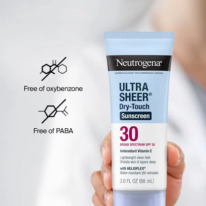 Neutrogena Ultra Sheer Dry-Touch Sunscreen Lotion Broad Spectrum SPF 30 New Version