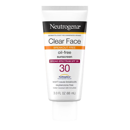 Neutrogena Clear Face Breakout Free Oil-Free Sunscreen SPF 30