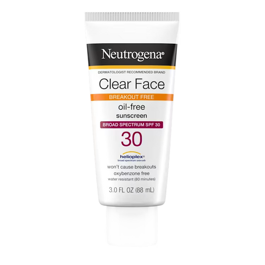 Neutrogena Clear Face Breakout Free Oil-Free Sunscreen SPF 30