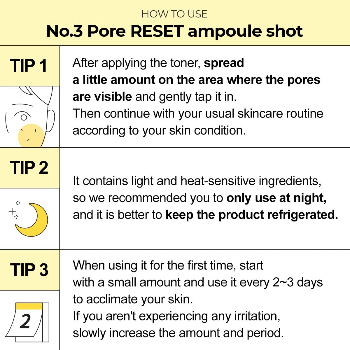 Numbuzin No.3 Pore Reset Ampoule Shot  0.25 fl oz