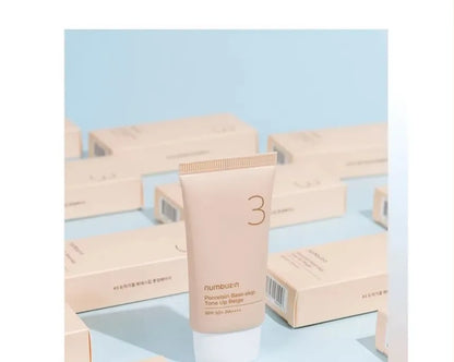 Numbuzin - No. 3 Porcelain Base-Skip Tone Up Beige-SPF50+ PA++++ 1.69 fl. oz.