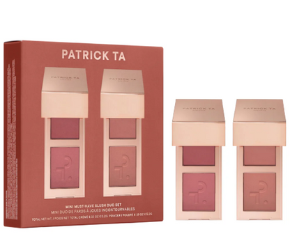 PATRICK TA Mini Major Headlines Double-Take Crème & Powder Blush Duo Set