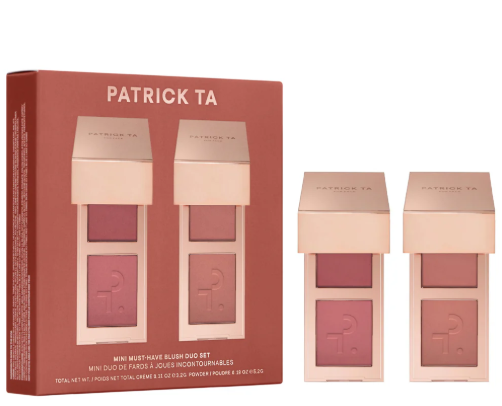 PATRICK TA Mini Major Headlines Double-Take Crème & Powder Blush Duo Set
