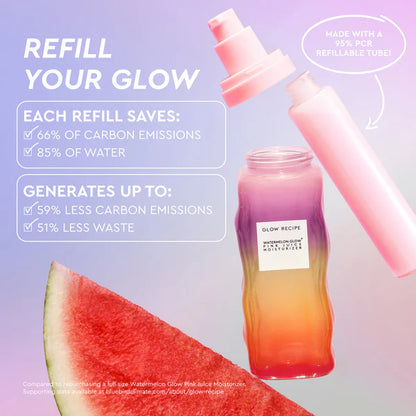 Glow Recipe Watermelon Glow Pink Juice Moisturizer – Oil-Free Hydrating Refillable Cream