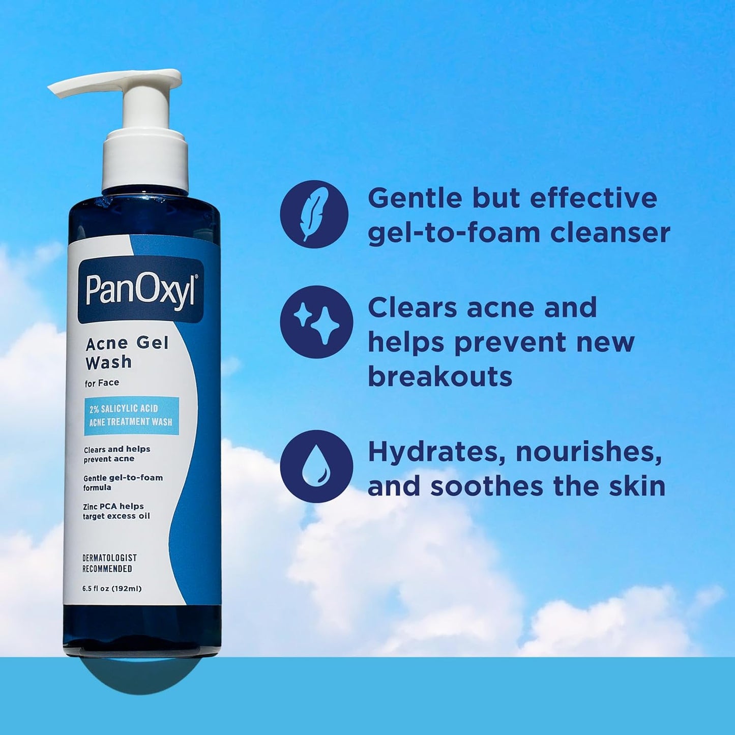 PanOxyl Acne Gel Wash for Face – 2% Salicylic Acid