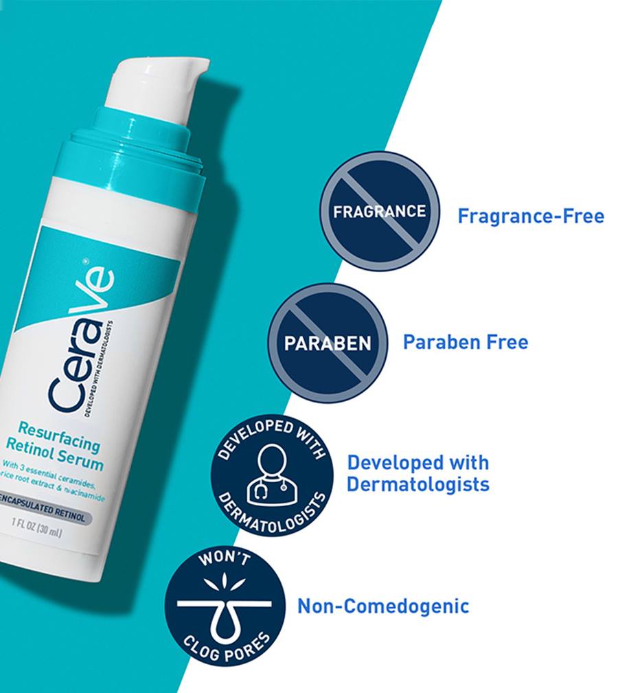 CeraVe Resurfacing Retinol Serum | Post-Acne Marks Treatment