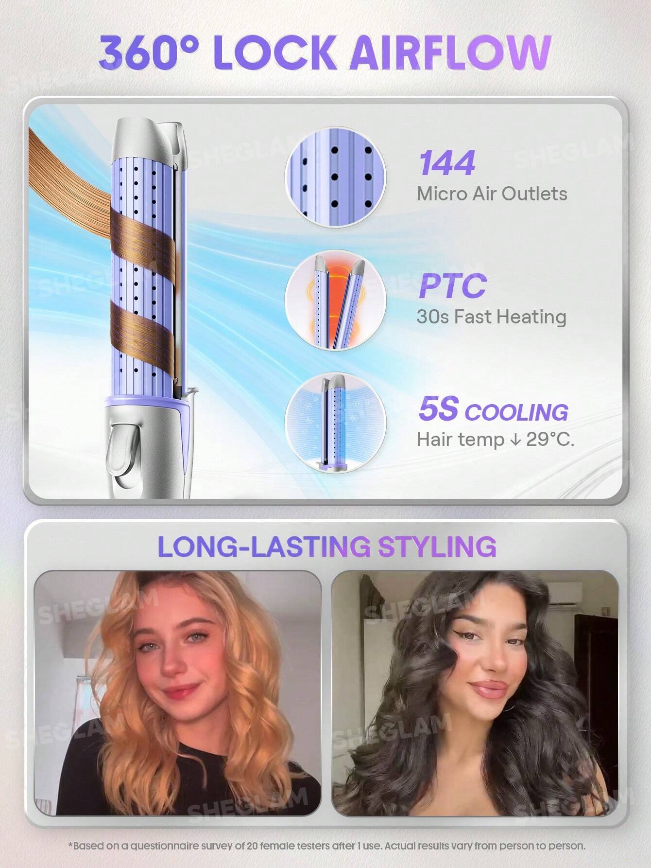 SHEGLAM Cool Lock Airflow Styler - 25mm