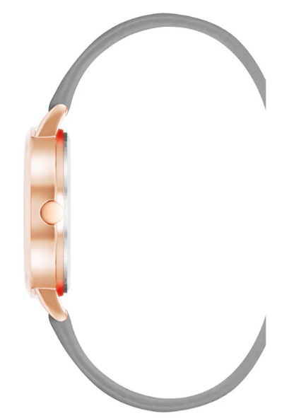 Nine West | Floral Dial Saffiano Strap Watch