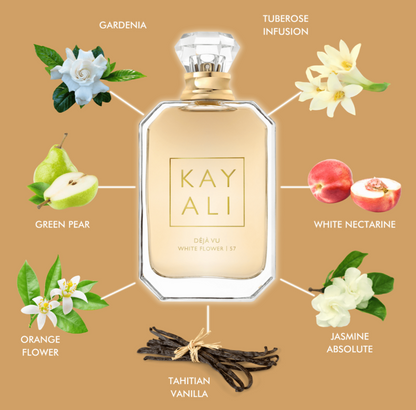 Huda Beauty | Kayali - Déjà Vu White Flower | 57 Eau de Parfum Travel Spray (without box)