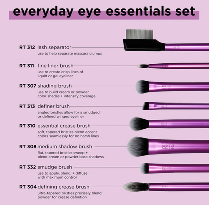 Real Techniques | Everyday Eye Essentials Makeup Brush Set