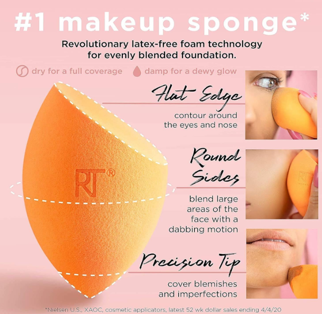 Real Techniques | Poppin Perfection Makeup Brush and Sponge Set, 5 Piece