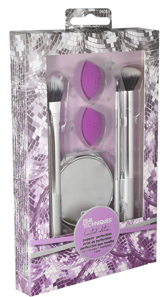 Real Techniques | Poppin Perfection Makeup Brush and Sponge Set, 5 Piece