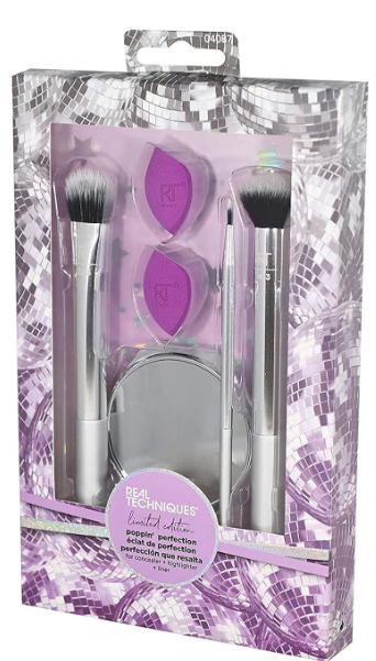 Real Techniques | Poppin Perfection Makeup Brush and Sponge Set, 5 Piece
