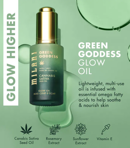 Milani | Green Goddess Glow Oil |Cannabis Sativa-Seed Oil