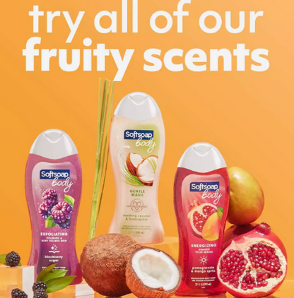 Softsoap | Pomegranate & Mango Spritz | Moisturizing Body Wash Gel Douche Hydratant