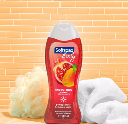 Softsoap | Pomegranate & Mango Spritz | Moisturizing Body Wash Gel Douche Hydratant