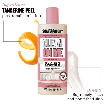 Soap & Glory | Clean On Me | Hydrating Body Wash| Nettoyant Corporeal Hydratant