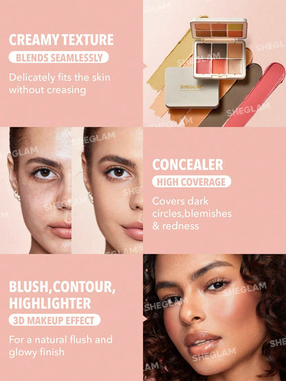SHEGLAM All About That Face Multifunctional Face Palette – Vanilla Sculpt