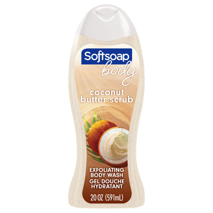 Softsoap |  Coconut Butter Scent Body Wash Exfoliating Scrub
