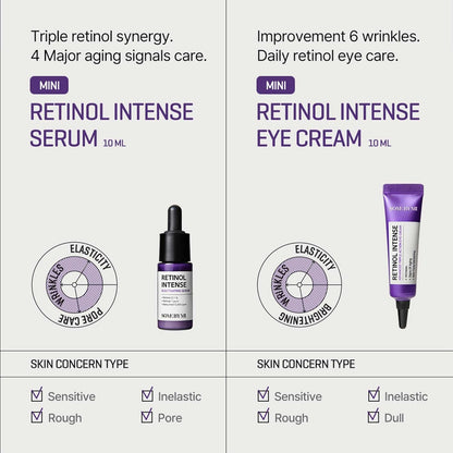 SOME BY MI - Retinol Intense Trial Kit - Serum and Eye Cream, 0.33Oz