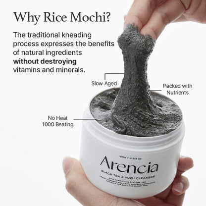 Arencia Black Tea Rice Mochi Cleanser