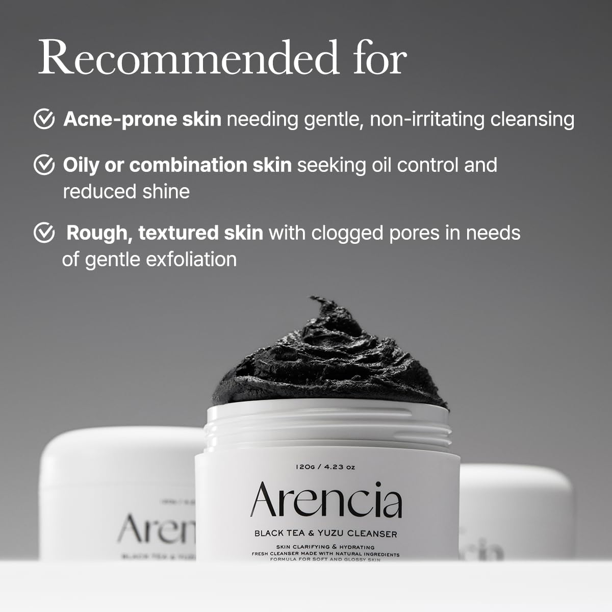 Arencia Black Tea Rice Mochi Cleanser